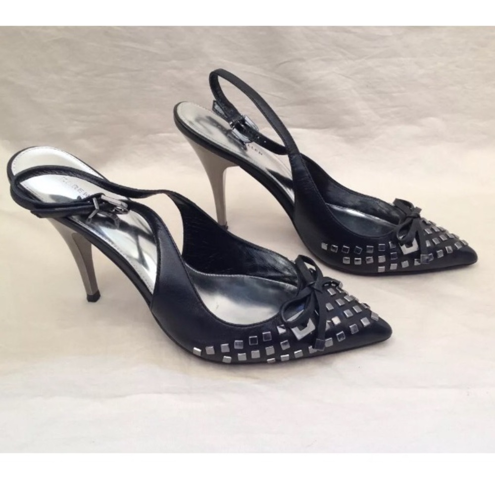 Karen Millen metal Studded Heels 👠 sling back